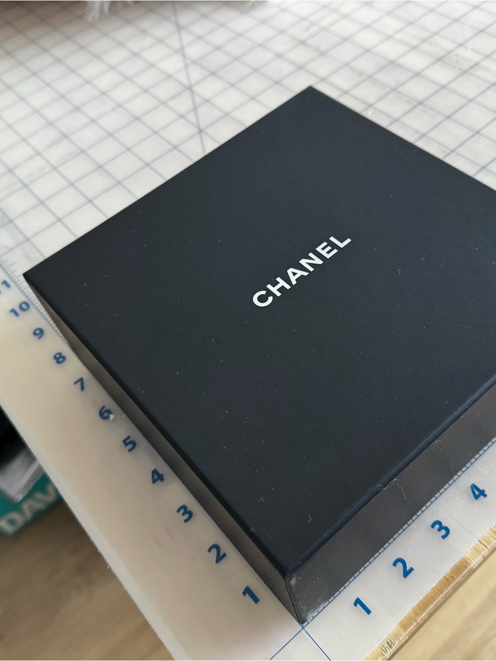 CHANEL Black Box with White Logo